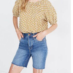NWT Madewell High-Rise Mid-Length Denim Shorts